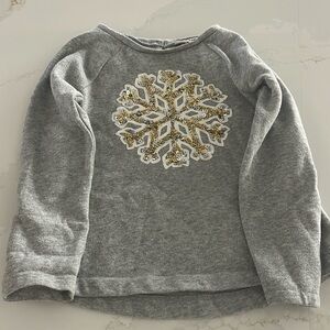 Let it snow! Toddler girls 4T snowflake sparkle sweatshirt